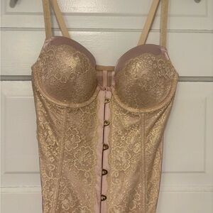 Victoria's Secret Gold Lace Bustier